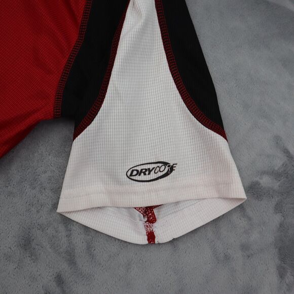 Canari Shirt Mens L Red Short Sleeve Full Zip Back Pockets Cycling Outwear - Picture 8 of 14